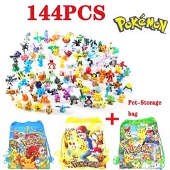 144PCS Anime Monster Action Figures Toy Set Collectible Mini Model Kids Gift