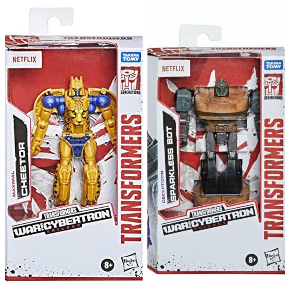 2pack Transformers War for Cybertron Deluxe-Sparkless /Cheetor NETFLIX exclusive