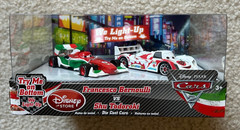 Cars Disney Store LIGHT UP 2 PACK FRANCESCO BERNOULLI AND SHU TODOROKI HTF
