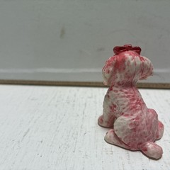 Vintage 1993 Puppy In My Pocket Pink Standard Poodle With Bow
