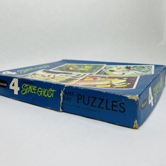 Complete Whitman Space Ghost Frame Tray Puzzles Box Set 4 Hanna Barbera Vintage