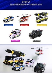 Miniforce Super Cops JUSTICE TITAN 5-Integration Transformer Police Robot Cars