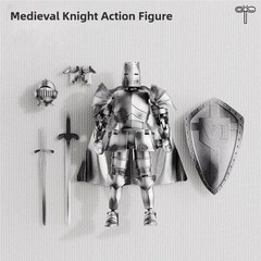 Medieval Action Figures,Knight Armor Action Figure,Multi-Jointed Movable Robo…