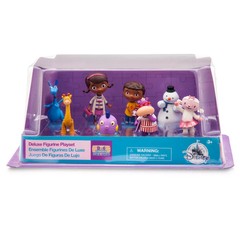 NIB Disney Doc McStuffins Deluxe 8 piece Figurine Play Toy Set Lambie, Chilly