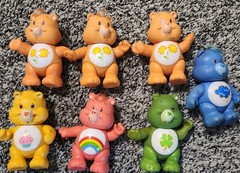 VTG 1983 Miscellaneous Lot of 7 Care Bear 3″ Poseable Figures