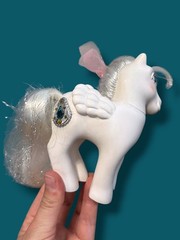 Vintage My Little Pony Princess Tiffany Pegasus G1 MLP White Jeweled 1987