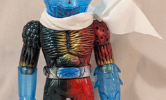 Realhead Bootlegman Clear Blue Sofubi Figure Green Red Gold Silver Paint