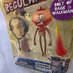 Regular Show BENSON Figure Bolt of Rage & Walkman Cartoon Network Jazwares RARE