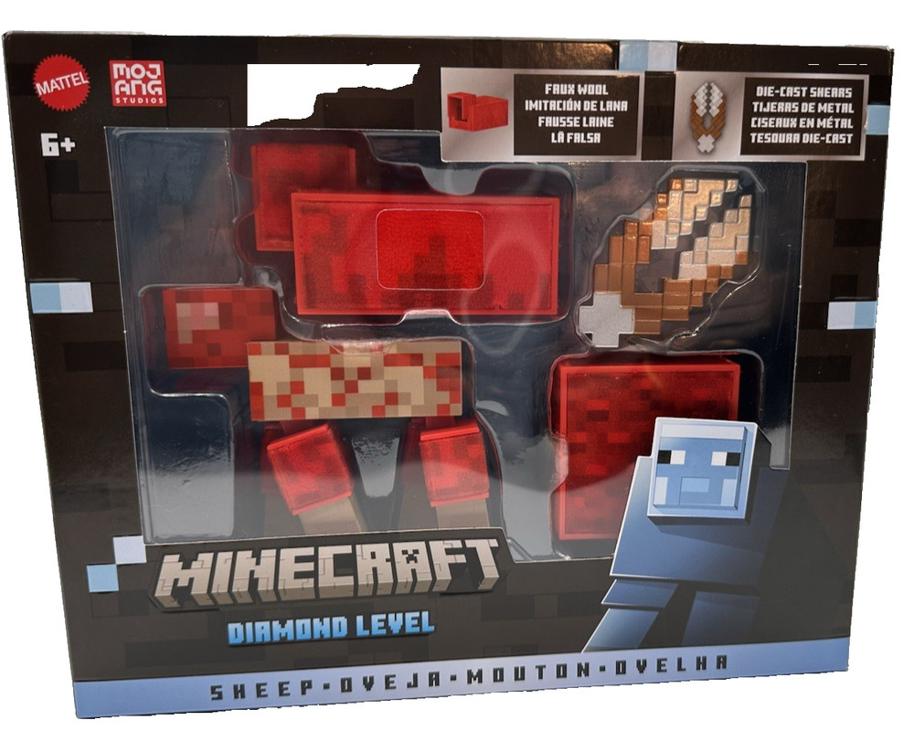 Mattel Minecraft Diamond Level SHEEP • OVEJA • MOUTON • OVELHA New