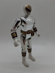 1995 Mighty Morphin Power Rangers 5″ Silver Chrome White Ranger Figure