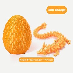 3D Printed Dragon Egg Full Articulated Crystal Dragon Fidget Toy Home Decor Toys