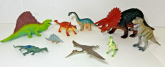 Lot of 9 Dinosaur Toy Animal Figure Tyrannosaurus Rex Stegosaurus Triceratops