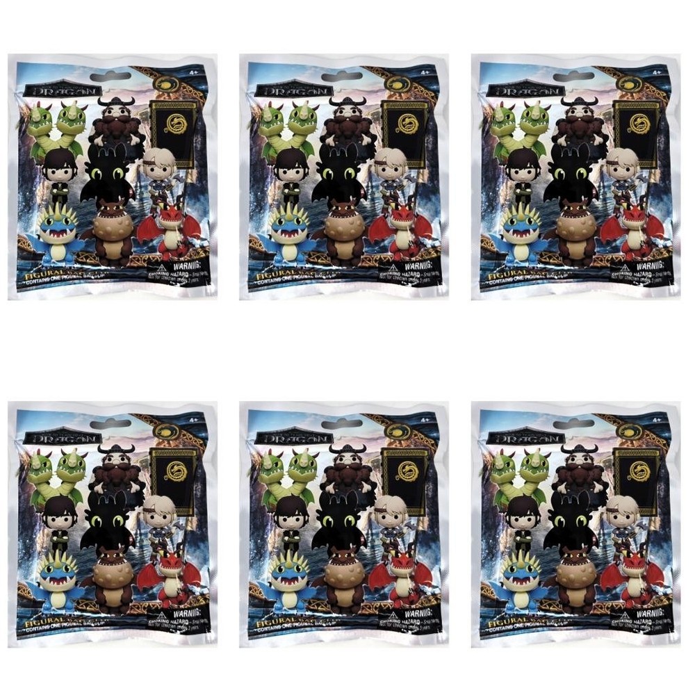 How To Train Your Dragon Figural 3D Bag Clip – Lot of 6 Sealed Blind Bags