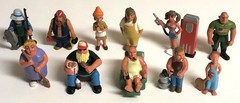 Lot of 11 Homies Trailer Park Figurines w/ Rare Big Red! 1:32 Scale!