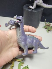 Mixed lot of (5) Hard Plastic Dragons Fantasy Dungeons & Dragons 2 Headed Hydra