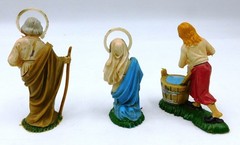 Nardi Diorama Lot 6 Plastic Figurines Bedouins 7/8 Cm Approx Nativity