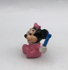 Vintage Figure Disney 1984 BABY MINNIE MOUSE w/Rattle PVC Figure