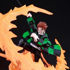 9L3D Printed Demon Slayer AKAZA Tanjiro Kamado Lucky Dummy Action Figures