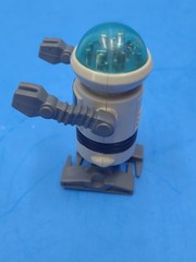 Vtg 1977 TOMY Wind-Up Robot Lost In Space POCKET BOT Blue Visor Alien Working