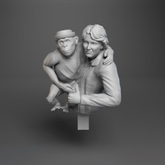 BJ and the Bear – 1 Piece Set – 3D printed ~ 1″ x 2″ for 1:16 Scale Model Truck