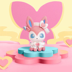 Pokemon Anime Poke Ball Action Figures Mini Dolls of Dragonite Sylveon Gengar Vu