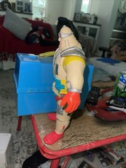 Playmates TMNT Krang Android Body Action Figure 1991 Beige Red Vintage