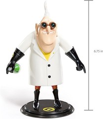BendyFigs The Noble Collection – Minions Dr. Nefario 6.5-inch Figure