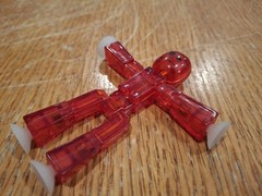 Stikbot Red/Green Poseable Stick Figure Plastic Suction Cup Action Figure