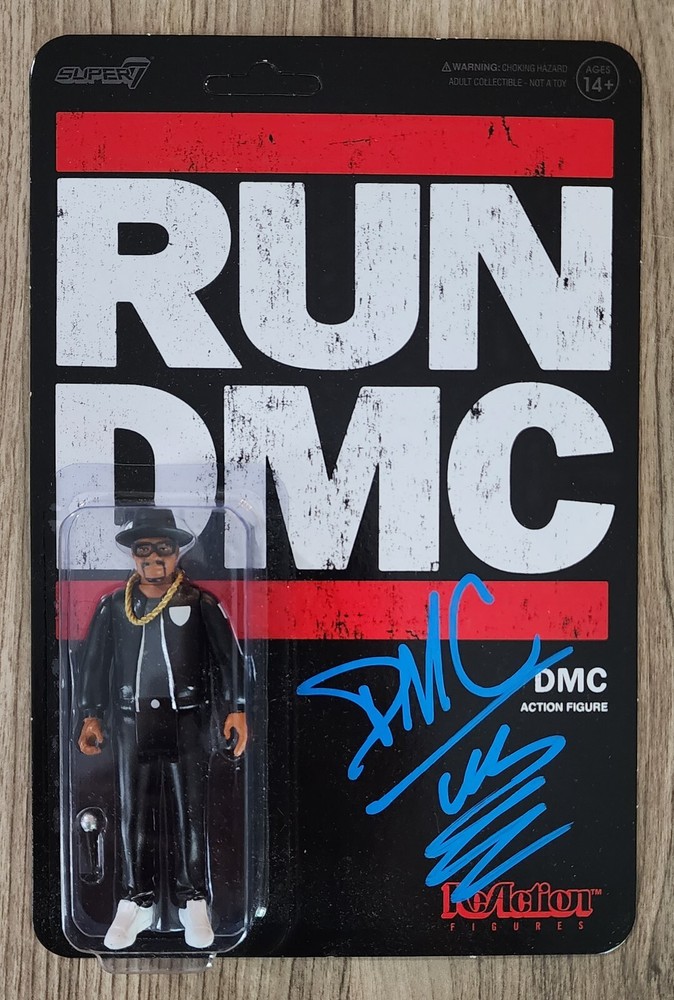 DMC Signed RUN DMC Action Figure Toy Super7 RAP Hip Hop LEGEND RAD