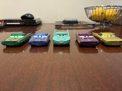 Disney Pixar Cars Diecasts of FLO and 4x RAMONE LOT Gold Purple Green Blue