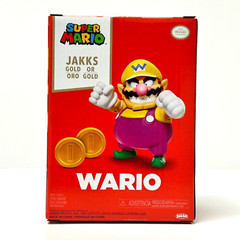 Jakks Pacific Super Mario Nintendo Wario w/ Coins 4″ Figure 41519 Mint Condition