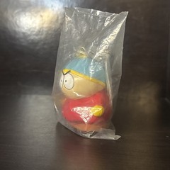 Vintage South Park Cartman Keychain Heavy Hard Plastic Sunburst Keyring New