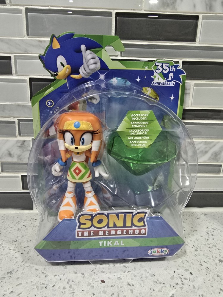 Jakks Pacific TIKAL w/ Master Emerald 35th Anniversary Sonic The Hedgehog Figure