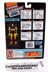 Transformers G1 Action Masters Jackpot Card Backer Action Masters 1990 Vintage