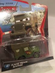 Disney Pixar Cars 2 Race Team Sarge Diecast 1:15 Military Jeep
