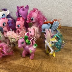 My Little Pony Figure Lot Of 15 Ponies Various Sizes Hasbro