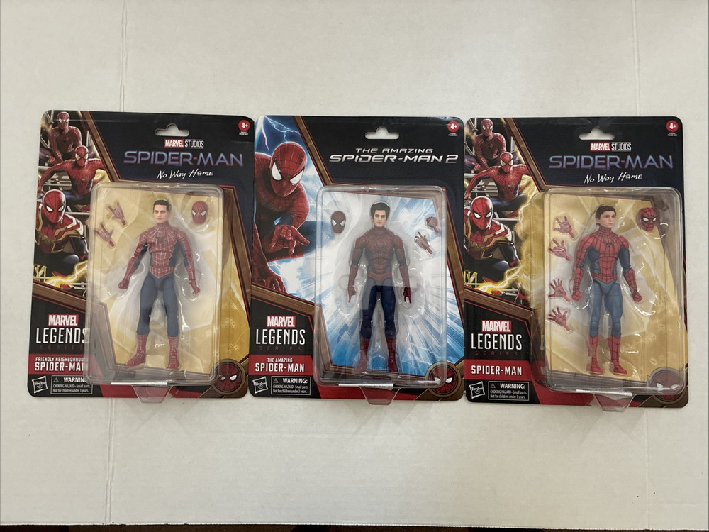Marvel Legends Spider-Man No Way Home Tobey Maguire Andrew Garfield Tom Holland
