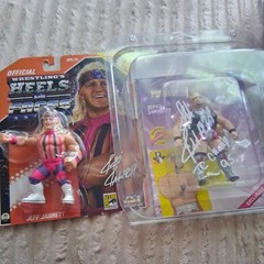 Grapplers Gimmicks Jeff Jarrett bendies Collectible WWF WWE WCW rare signed lot