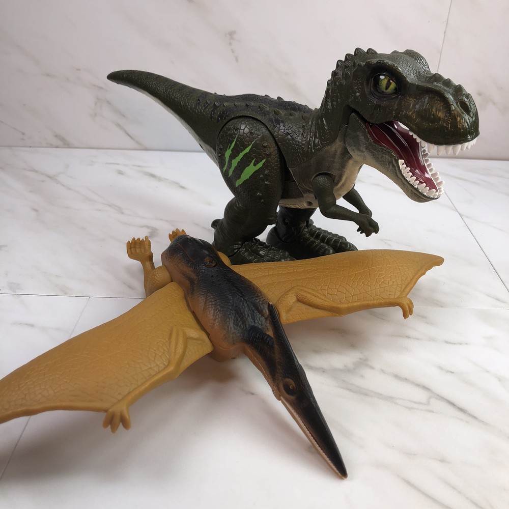ZURU Robo Alive T-Rex Walking Robotic Dinosaur 12″ Sound & Dragon-I Pterodactyl