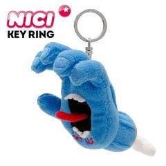 SANTA CRUZ × NICI Screaming Hand Soft Toy & Keychain Blue Polyester JAPAN NEW