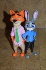 OOAK 3D Printed ZOOTOPIA 2 Judy Hopps Nick Wilde Figure figurine statue set