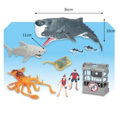 Fun Storm Deep Sea Biology Series Sperm Whale King Octopus Children’s Model Toy
