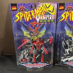 COMPLETE SET VAMPIRE WARS ACTION FIGURE LOT SPIDER-MAN BLADE MORBIUS NEW TOY BIZ