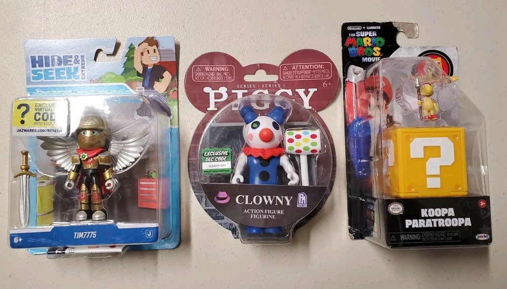 Toy Lot Mixed Action Figures Hide&Seek, Piggy, Mario Bros NIP Ages 6+