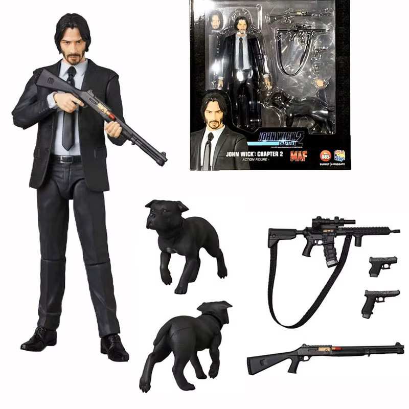 Replica John Wick Chapter 2 Action Figure (Mafex No. 085 PVC Model) In Box NEW