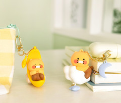Kakao Friends Choonsik Figure Keyring Keychain Bag Charm Yarn Moon Cloud