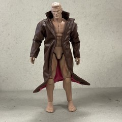 SU-CH-GB-NB: 1/12 Dark Brown Faux Leather Wired Coat for 6″ action figure