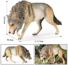 North American Wolf Toy Action Figure Small Animal Figurine Doll Gift for Kids