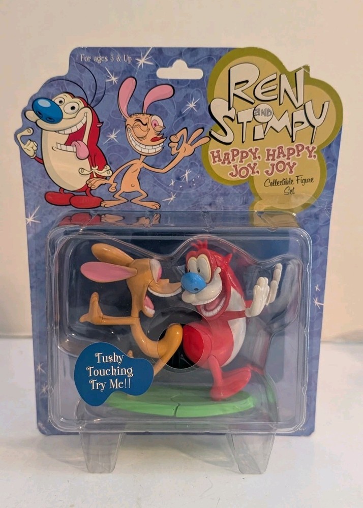 Ren & Stimpy Happy Happy Joy Joy Tushy Touching Edition Rare!! Sealed!!