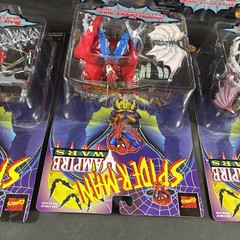 COMPLETE SET VAMPIRE WARS ACTION FIGURE LOT SPIDER-MAN BLADE MORBIUS NEW TOY BIZ